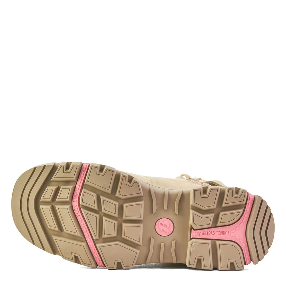 Bata Avenger Ladies Mid Cut Lace/Zip Sided Safety Boot Sand - Image 5