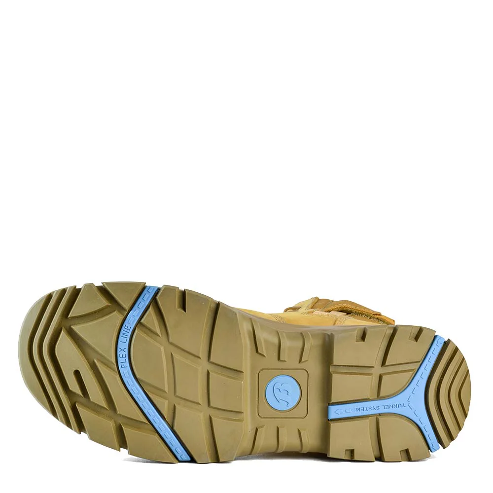 Bata Bazza Scuff Cap Mid Cut Zip Lace Safety Boots Wheat - Image 6