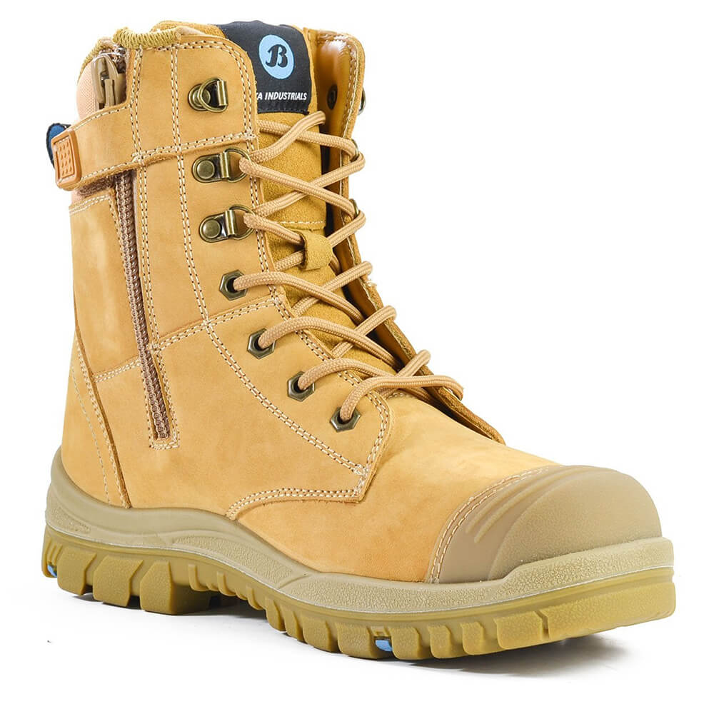 Bata Defender Zip Side Steel Cap Boots Wheat - Image 3