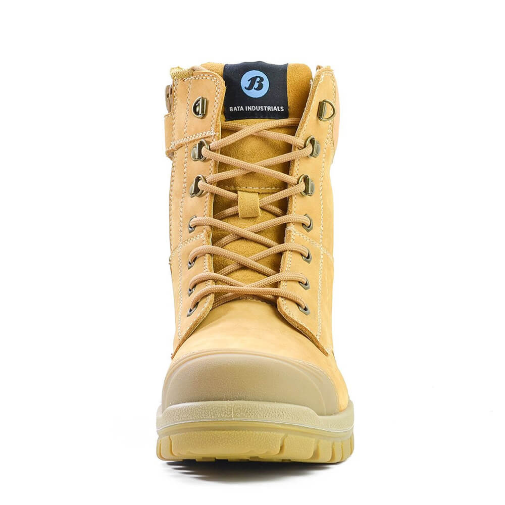 Bata Defender Zip Side Steel Cap Boots Wheat - Image 4