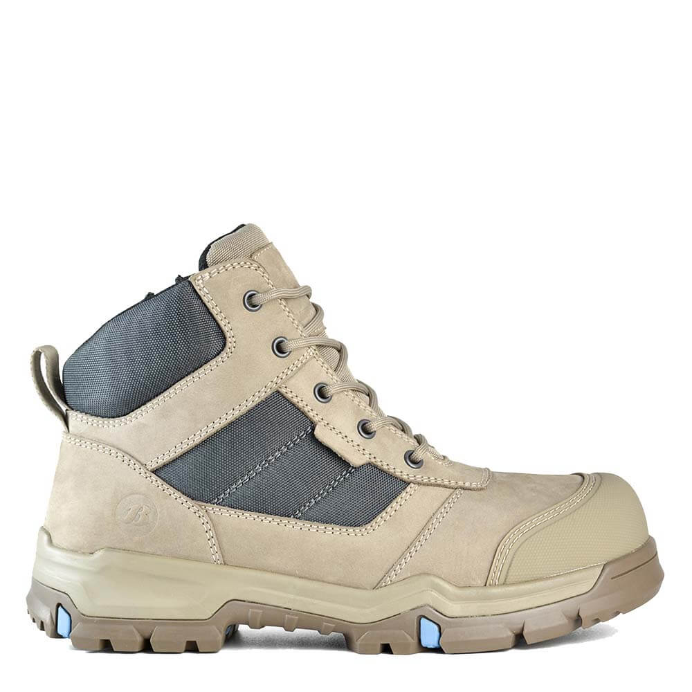 Bata Roy Scuff Cap Mid Cut Zip Lace Safety Boots Slate - Image 3