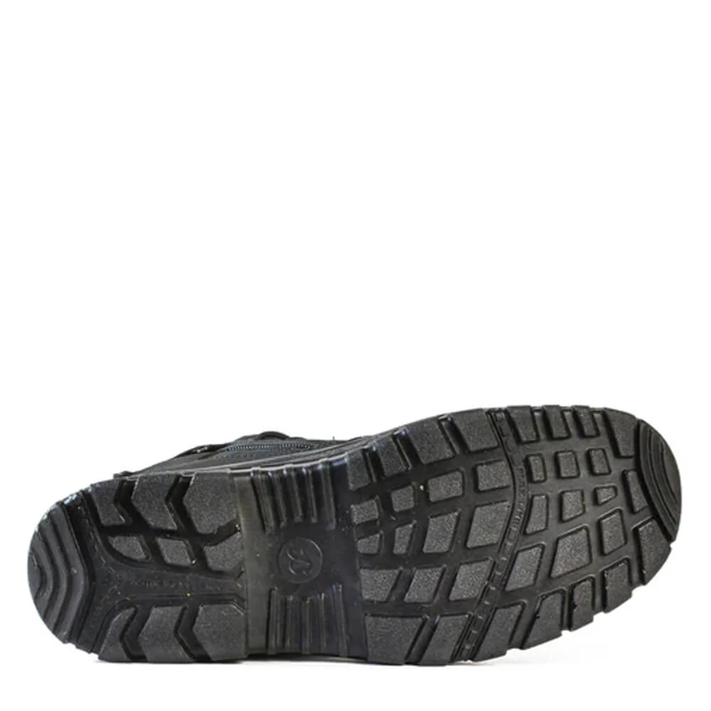 Bata Zippy Lace Up Zip Side Steel Cap Ankle Boots Black - Image 7