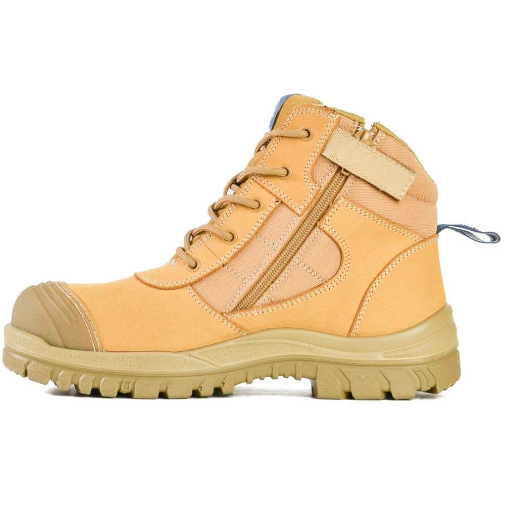 Bata Zippy Lace Zip Safety Ankle Boots Wheat - Image 5