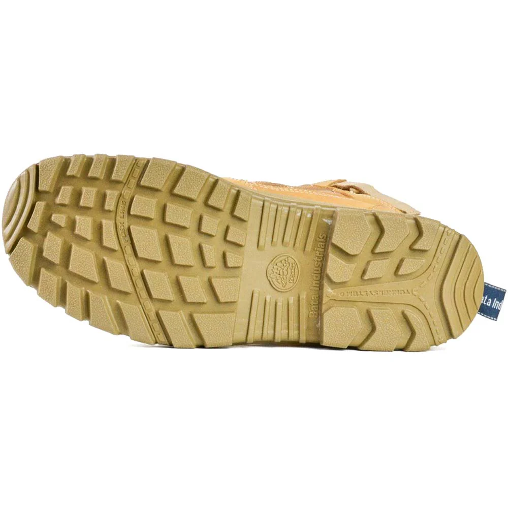Bata Zippy Lace Zip Safety Ankle Boots Wheat - Image 7