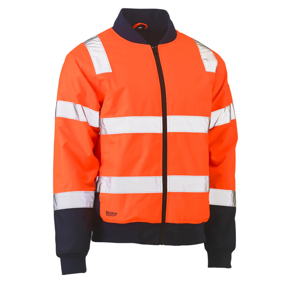 Bisley BJ6730T Hi-Vis Taped Bomber Jacket - Image 3