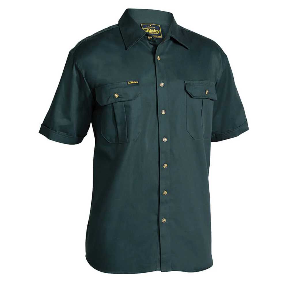 Bisley BS1433 Cotton Drill Shirt Short Sleeve - Image 4