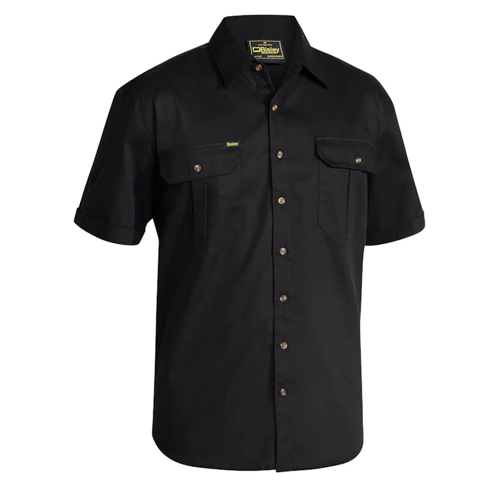 Bisley BS1433 Cotton Drill Shirt Short Sleeve - Image 5