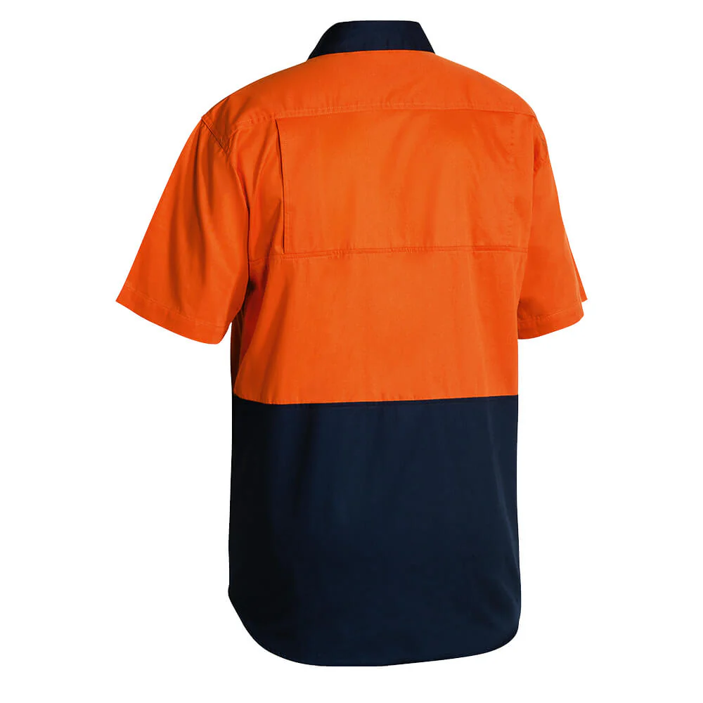 Bisley BS1895 Hi-Vis Lightweight Cotton Drill Shirt Short Sleeve - Image 7