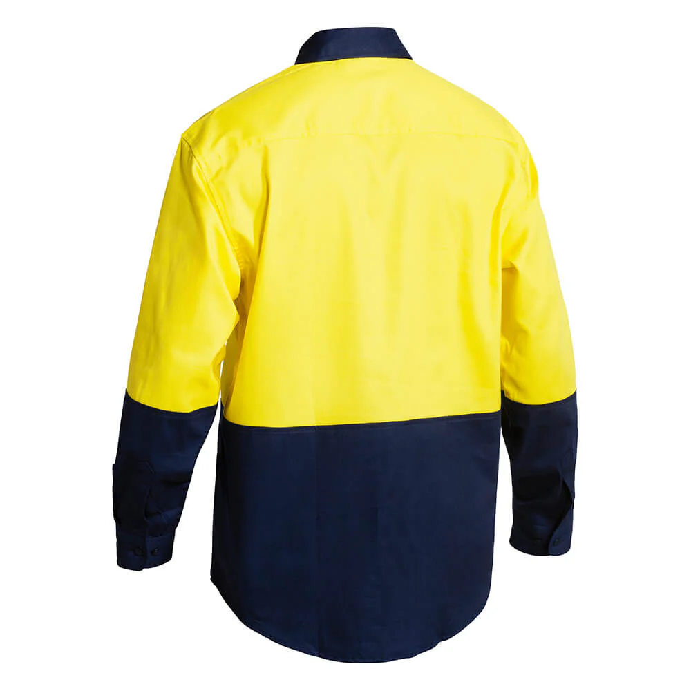 Bisley BS6267 Hi-Vis Cotton Drill Shirt Long Sleeve - Image 5