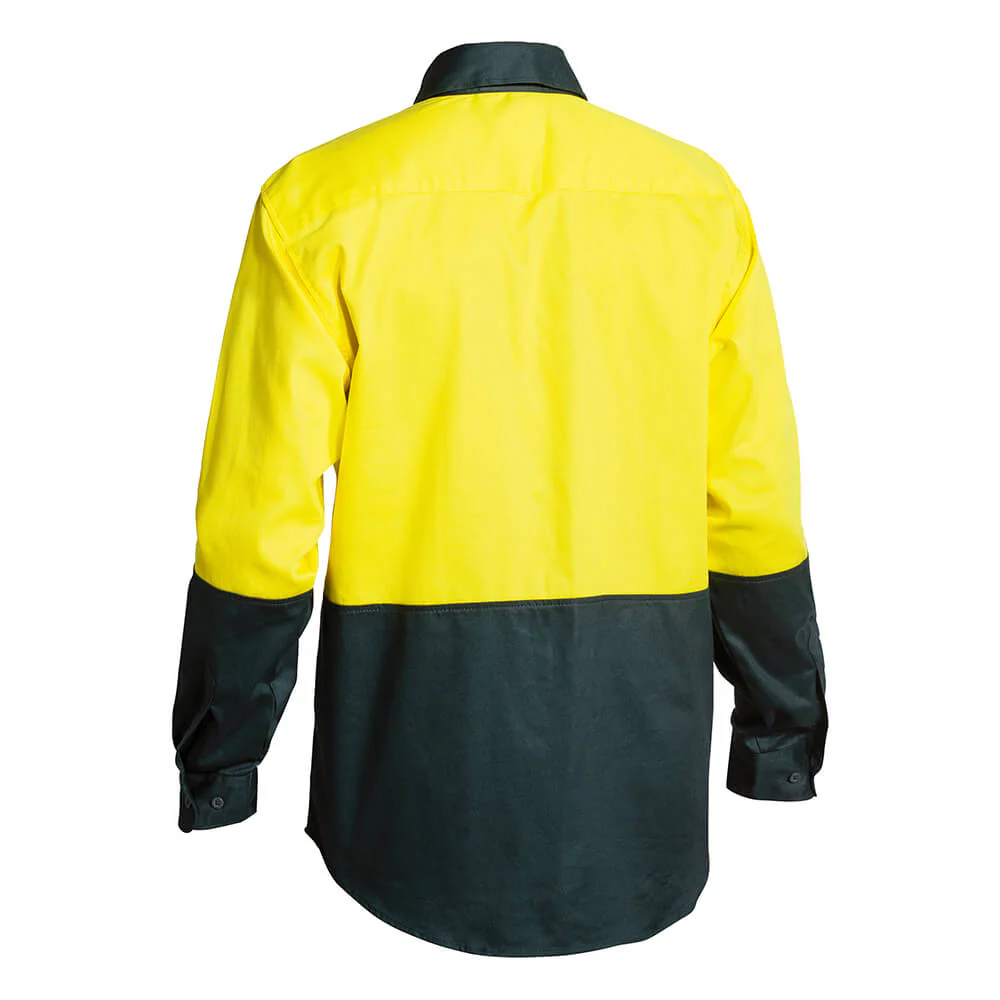 Bisley BS6267 Hi-Vis Cotton Drill Shirt Long Sleeve - Image 6
