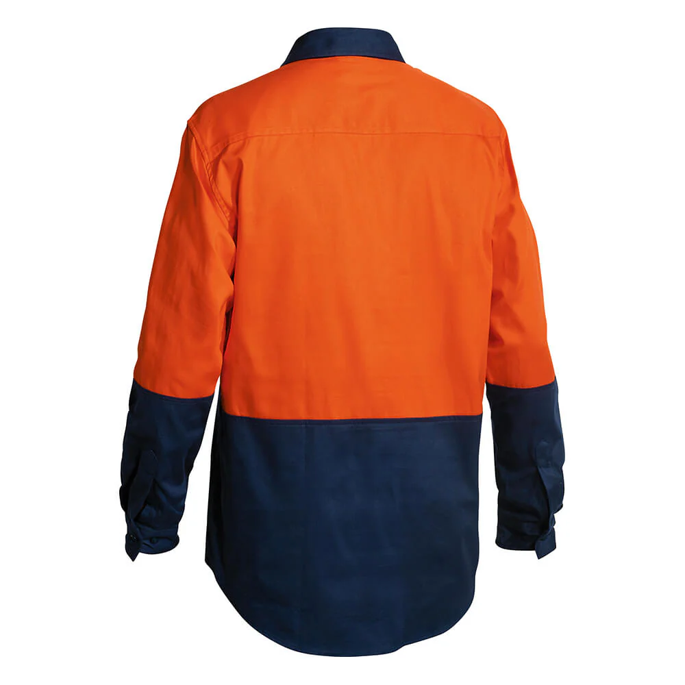 Bisley BSC6267 Hi-Vis Closed Front Cotton Shirt Long Sleeve - Image 4
