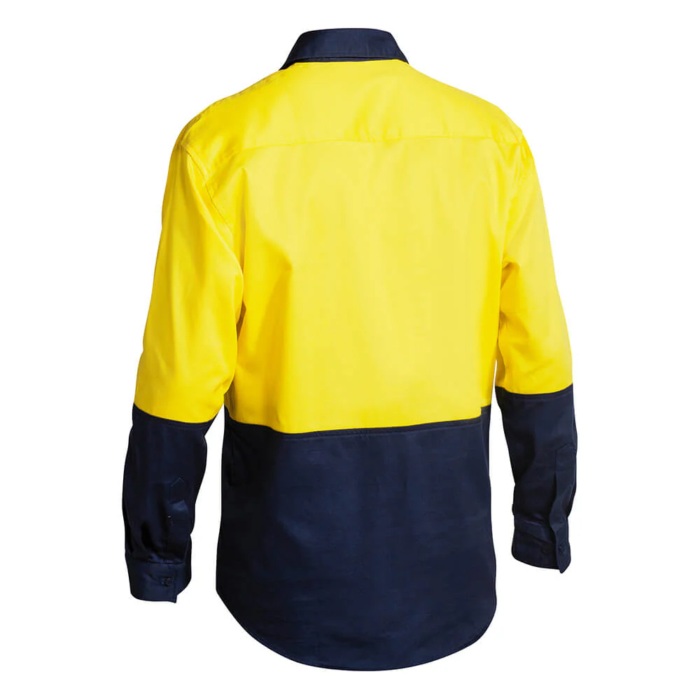 Bisley BSC6267 Hi-Vis Closed Front Cotton Shirt Long Sleeve - Image 6