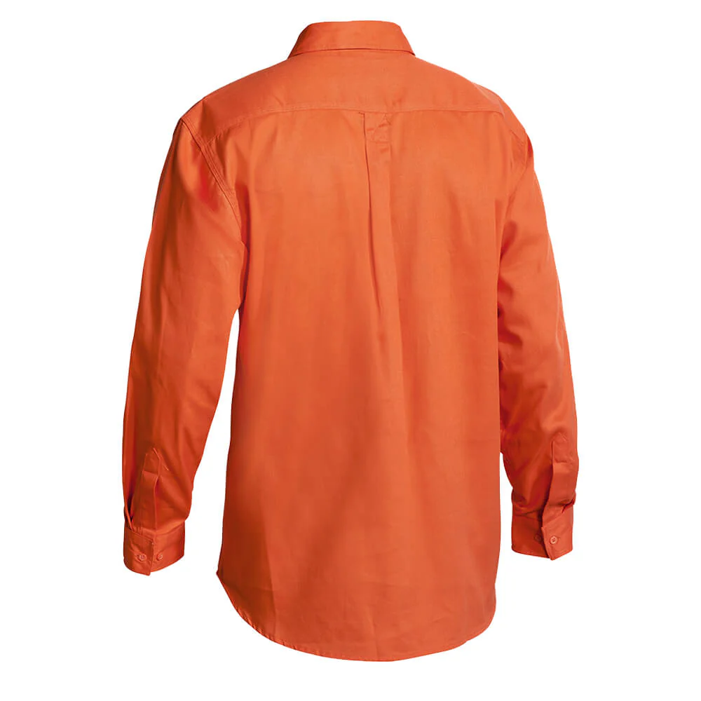 Bisley BSC6433 Closed Front Cotton Drill Shirt Long Sleeve - Image 3