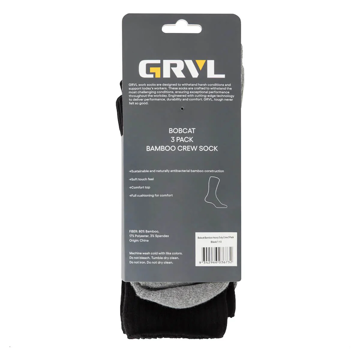 GRVL Bobcat Bamboo Socks - 3 Pack - Image 3