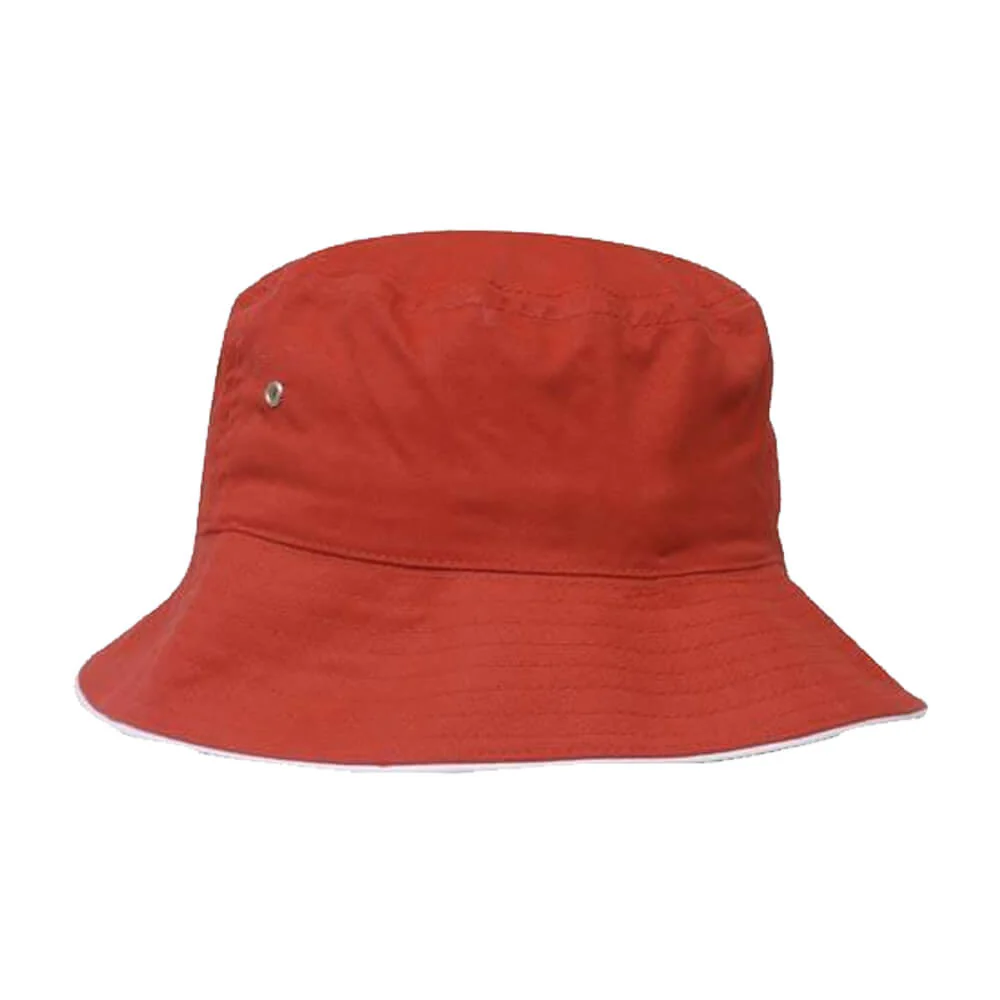Headwear 4223 Heavy Brushed Cotton Bucket Hat with Sandwich Trim - Image 16