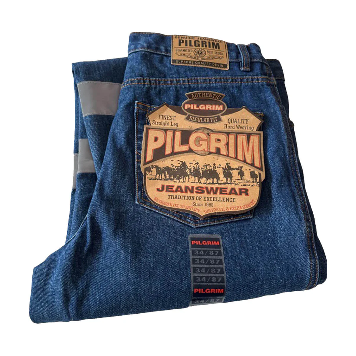 Pilgrim 1012 Taped Rigid Denim Jean - Regular Leg - Image 3