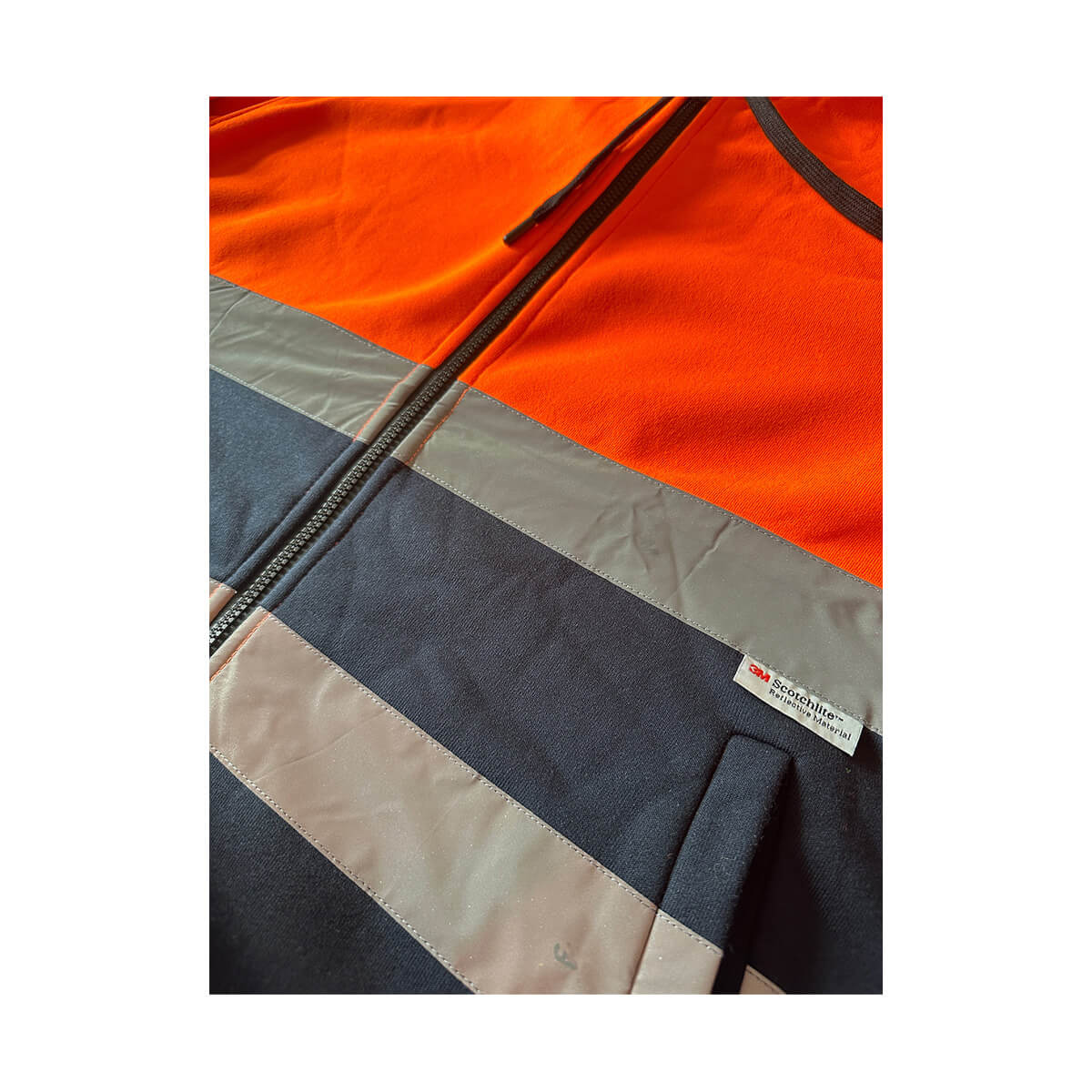 Pilgrim 4611 Mens Hi-Vis Taped Full Zip Hooded Top - Image 4