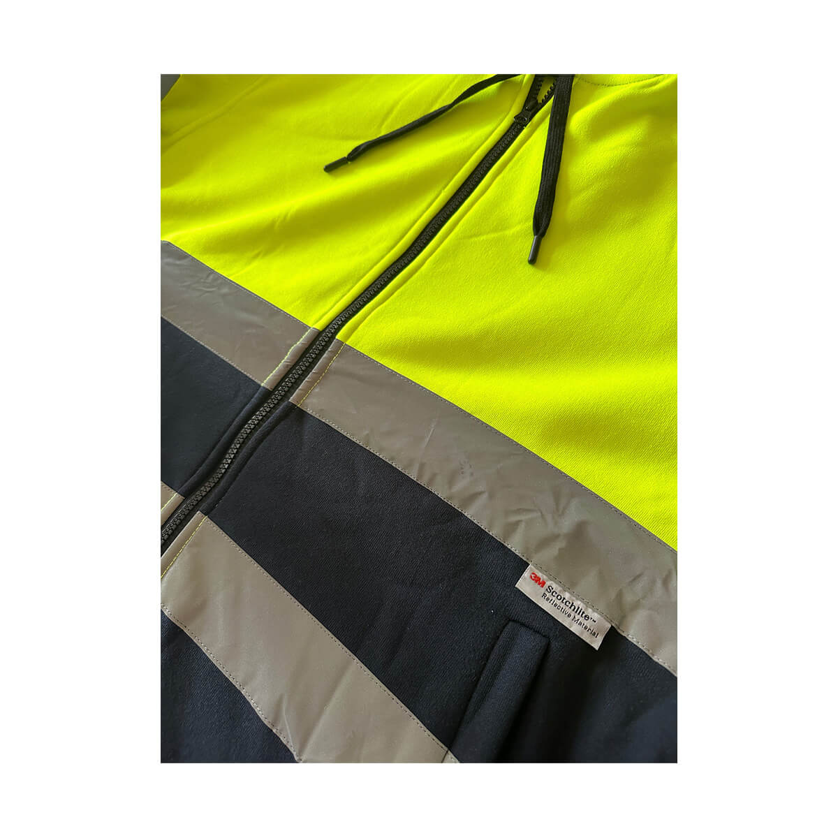 Pilgrim 4611 Mens Hi-Vis Taped Full Zip Hooded Top - Image 7