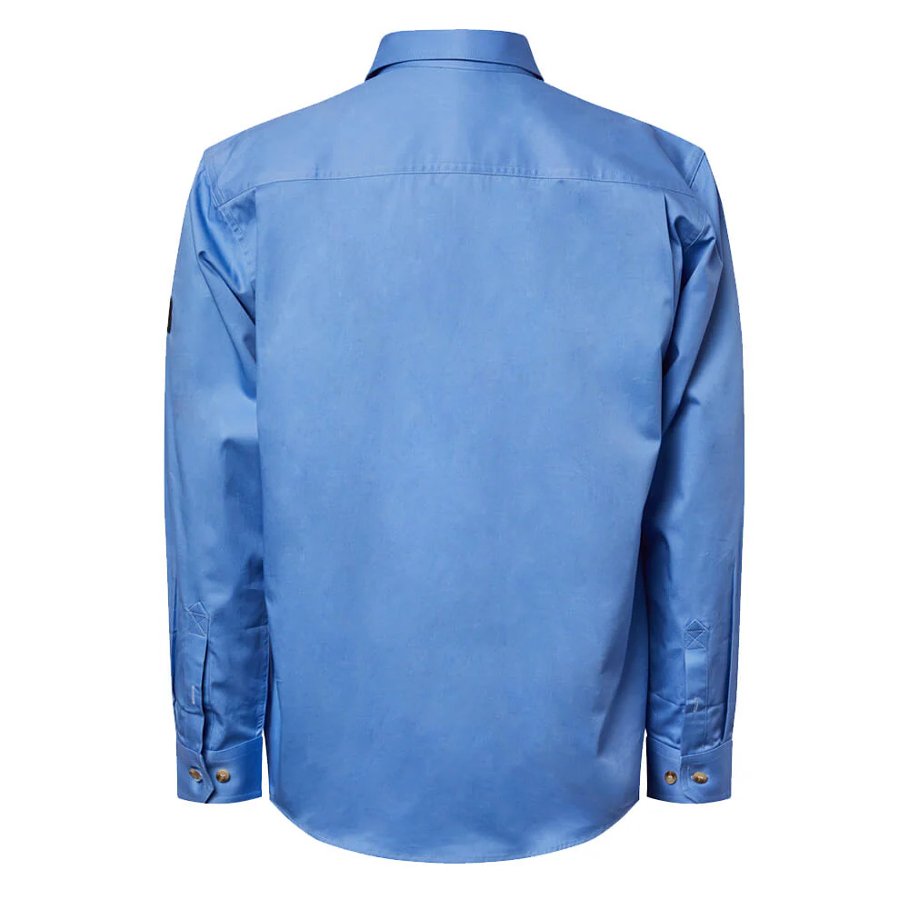WorkCraft WS3029 Half Placket Shirt Long Sleeve - Image 11