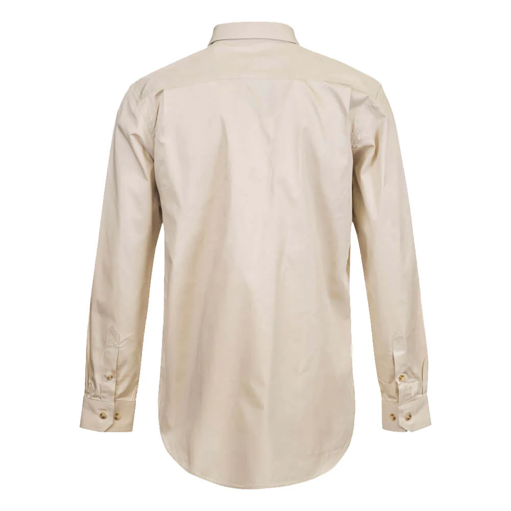 WorkCraft WS3029 Half Placket Shirt Long Sleeve - Image 3