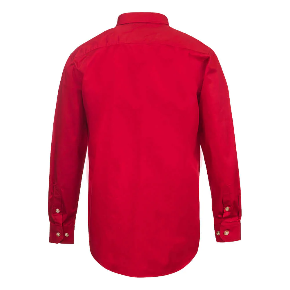 WorkCraft WS3029 Half Placket Shirt Long Sleeve - Image 7