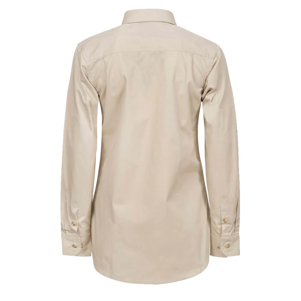 WorkCraft WSL505 Ladies Half Placket Shirt Long Sleeve - Image 11
