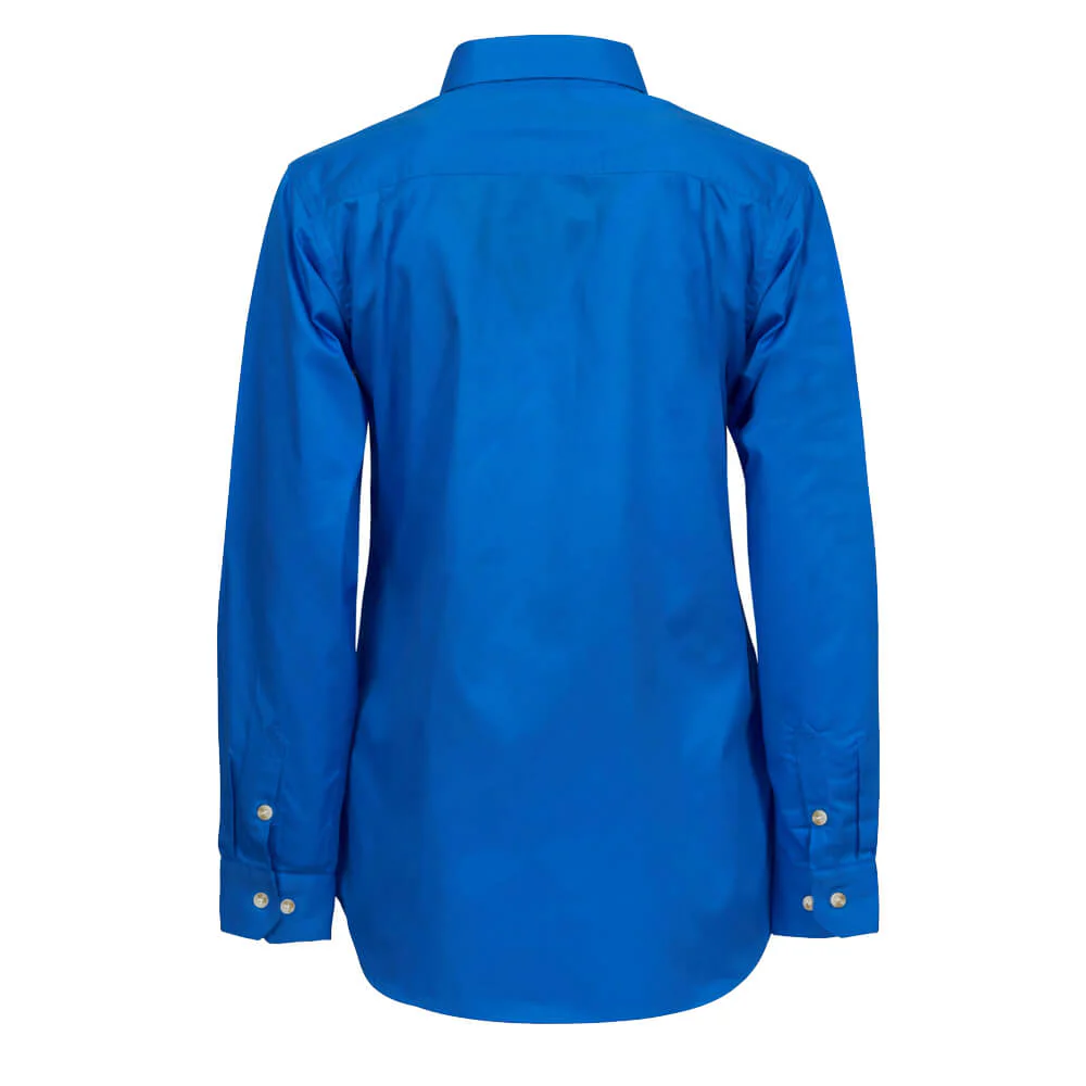WorkCraft WSL505 Ladies Half Placket Shirt Long Sleeve - Image 7