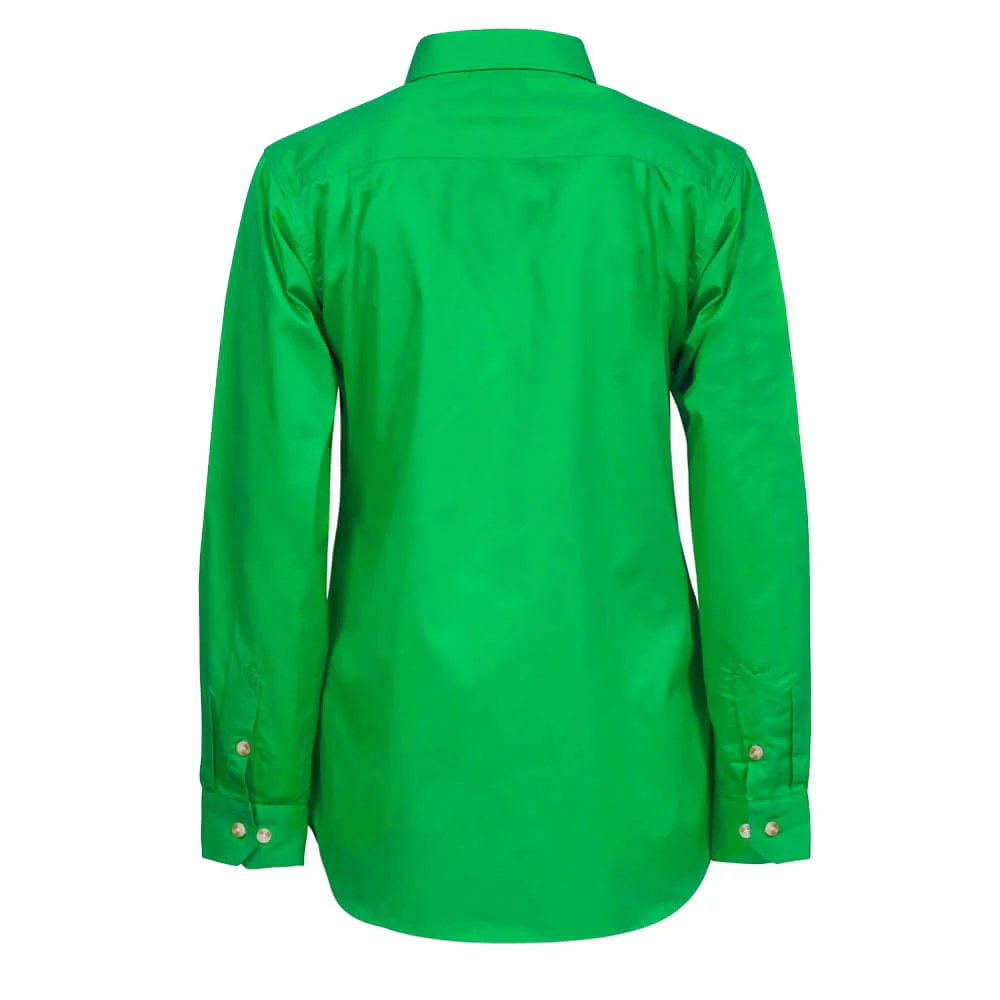 WorkCraft WSL505 Ladies Half Placket Shirt Long Sleeve - Image 8