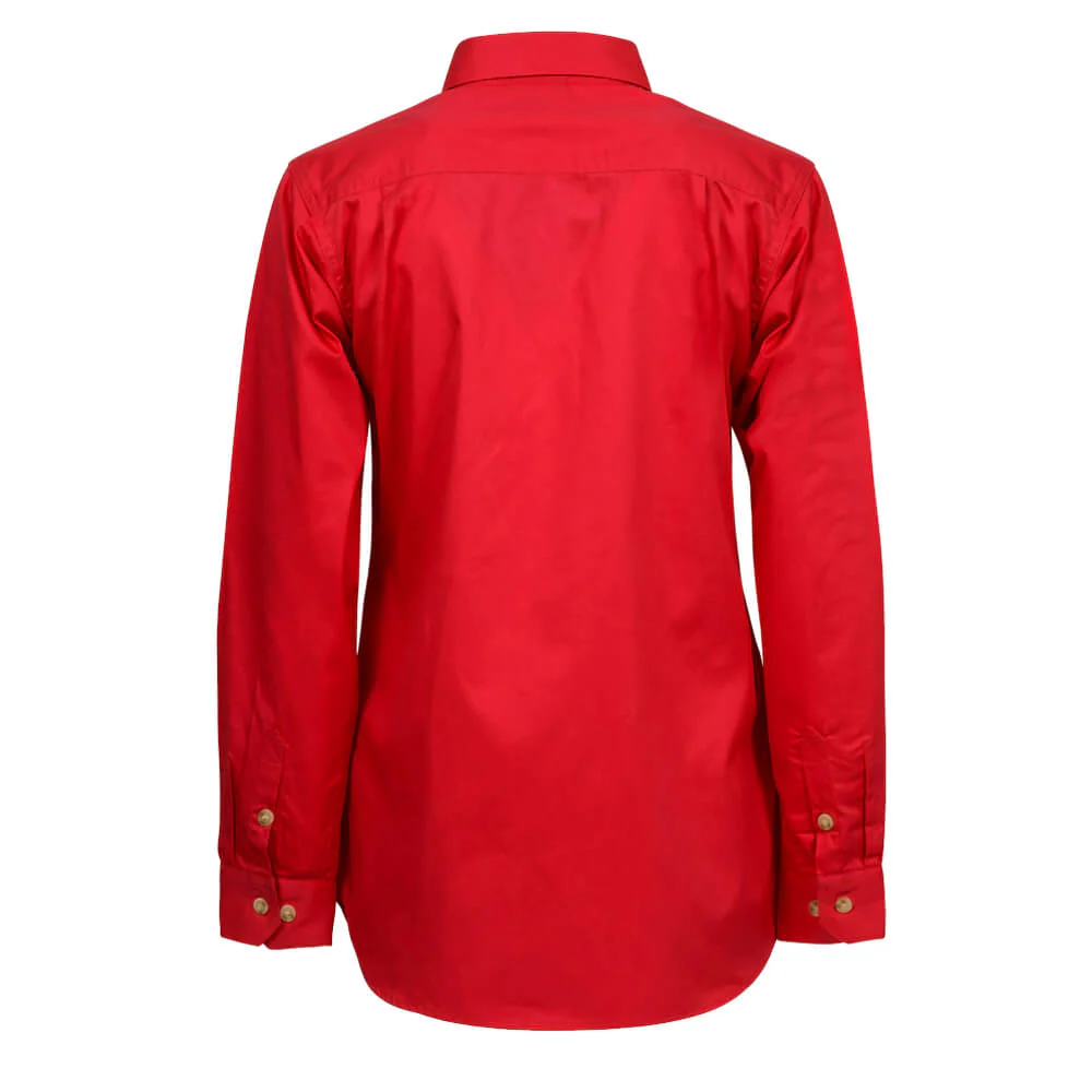 WorkCraft WSL505 Ladies Half Placket Shirt Long Sleeve - Image 9