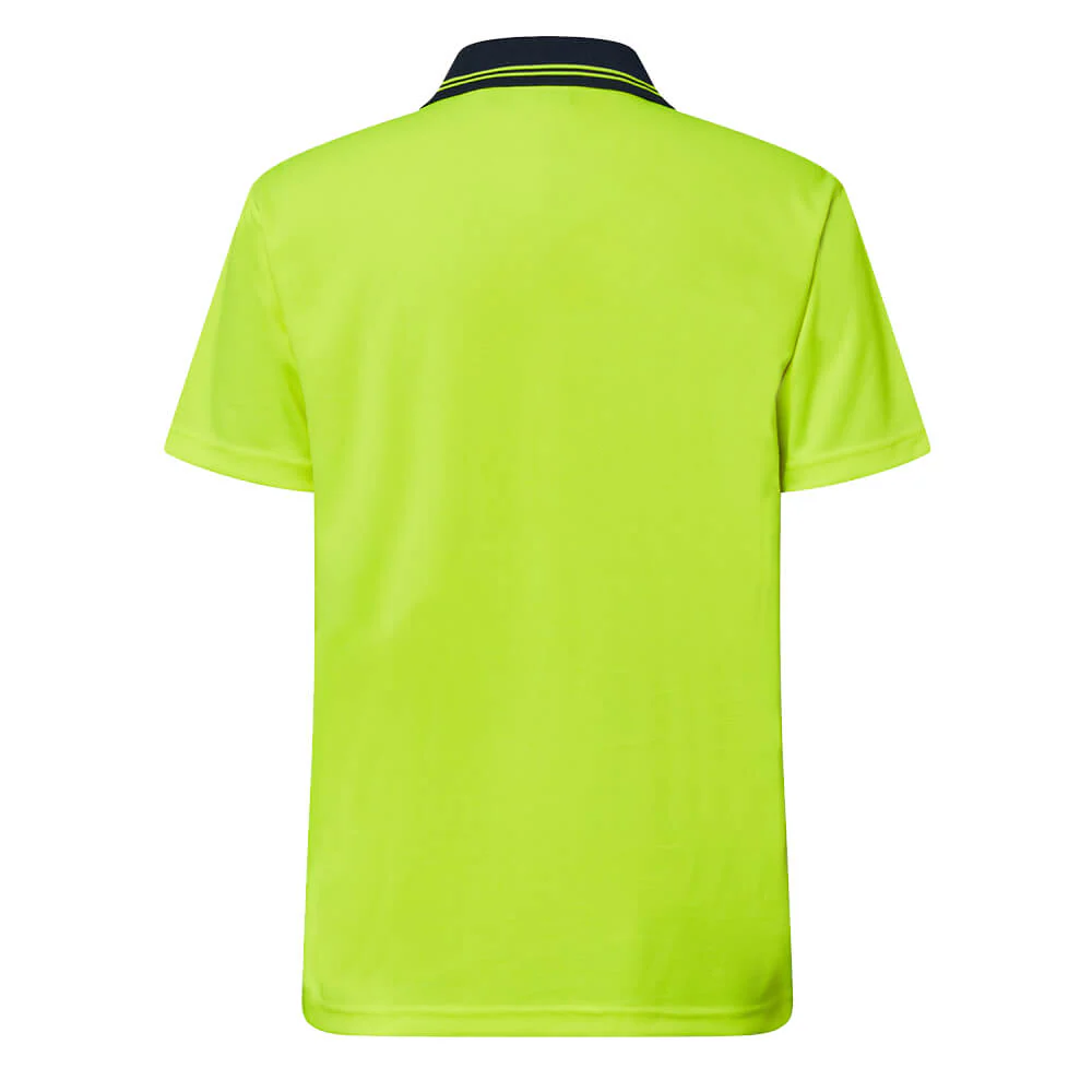 WorkCraft WSP208 Hi-Vis Lightweight Micromesh Polo Short Sleeve - Image 4